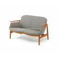 Nordic style grey soft 2 seats sofa